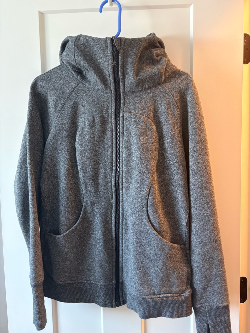 lululemon athletica Heather Gray Full-Zip Hooded Jacket
